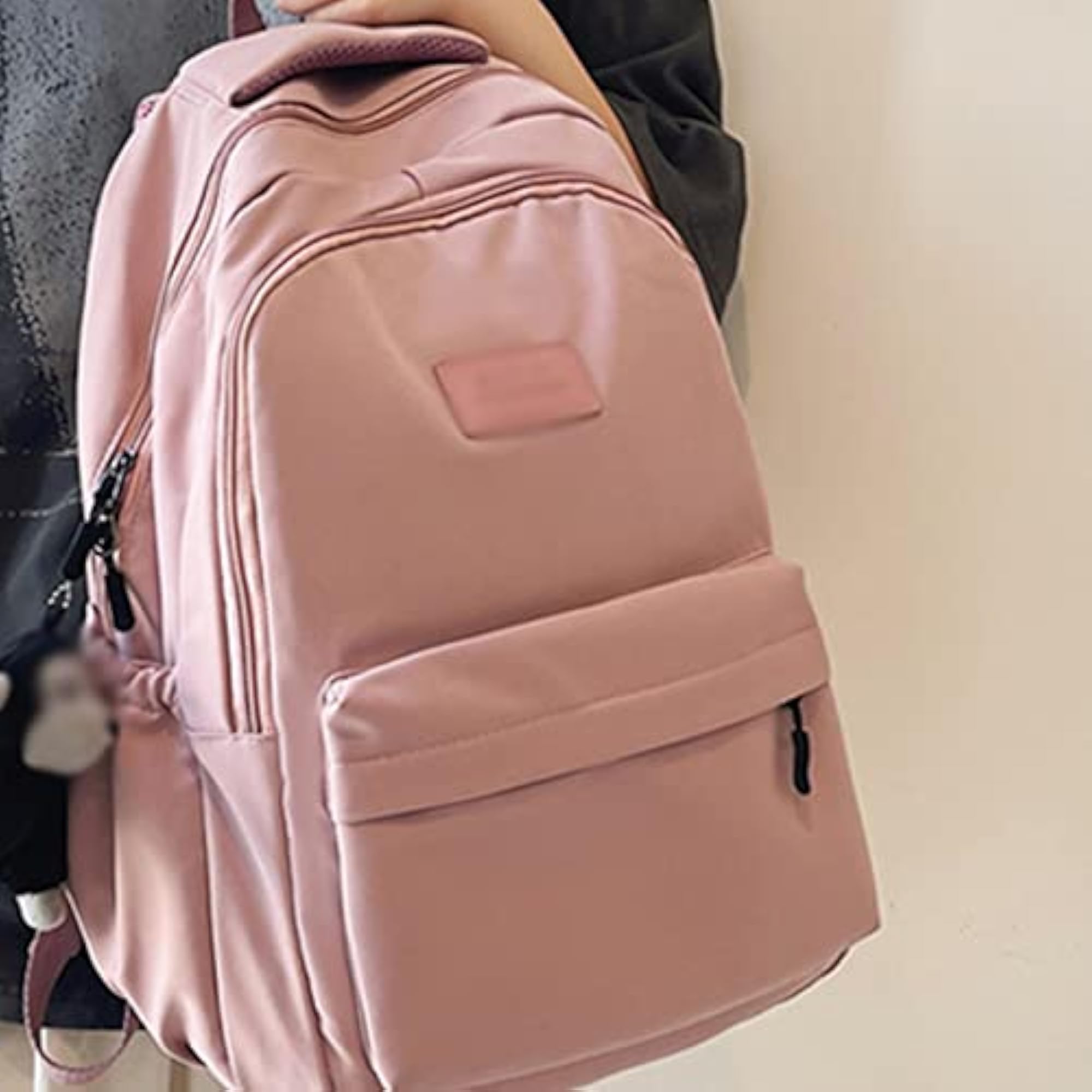 Women's Solid Color Multi-Pocket Travel Backpack